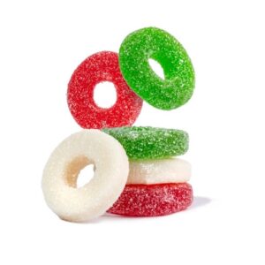 Albanese Christmas Gummy Sanded Wreath Rings 4.5lb Bag Bulk